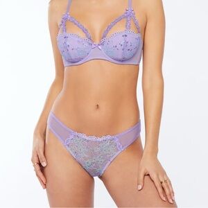 Savage x Fenty | Purple Iridescent Lace Bra | size 32B